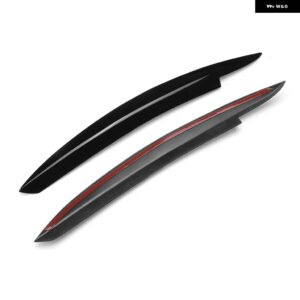 2個 邪眼 ヘッドライト まぶた ヘッドライト ランプ アイブロウ カバー トリム VW ゴルフ 6 MK6 39783 ヘッドライト アイブロウ - Gloss Black