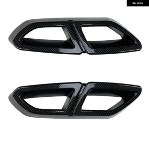 VW パサート B8 バリアント 2015-19 RLINE 車アウトレットテールパイプ マフラー フレームカバー 外装 - Gloss Black