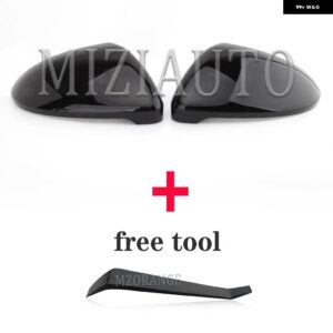 バックミラー カバー キャップ VW ゴルフ 7 MK7 7.5 GTI 高輝度黒サイドミラー ケーストゥーラン 2013-2020 カー - L and R
