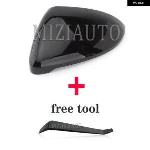 バックミラー カバー キャップ VW ゴルフ 7 MK7 7.5 GTI 高輝度黒サイドミラー ケーストゥーラン 2013-2020 カー - L
