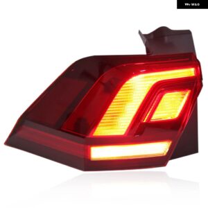 テールライト VW ティグアン 2017-21 LED リアライトと ウィンカーライト ストップブレーキランプドライビングライト - Left