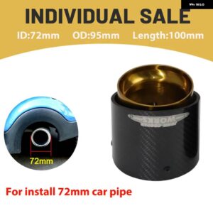 アップド カーボンマフラー 排気チップ ミニクーパー JCW R55 R56 R57 R58 R59 R60 R61 F54 F55 F56 F57 F60 に適合 - gold 72mm