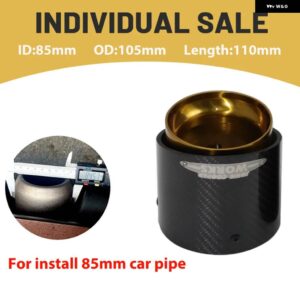アップド カーボンマフラー 排気チップ ミニクーパー JCW R55 R56 R57 R58 R59 R60 R61 F54 F55 F56 F57 F60 に適合 - gold 85mm
