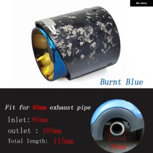 カーボンマフラー 装飾 JCW ミニクーパー F54 F55 F56 F57 F60 R55/R56/R57/R58 テールヒント - Buent blue in85