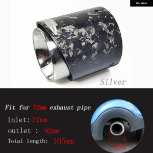 カーボンマフラー 装飾 JCW ミニクーパー F54 F55 F56 F57 F60 R55/R56/R57/R58 テールヒント - Silver in72