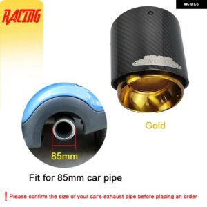 1PC カーボンマフラー ヒント ミニクーパー F54 F55 F56 F57 F60 R55 に適合 - Gold- In85mm