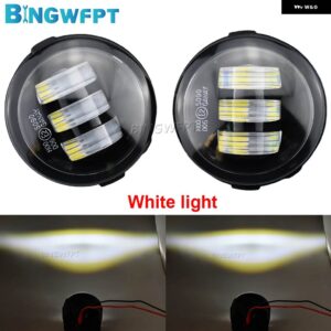 1ペア カースタイリング LED フォグランプ 26150-8990B インフィニティ G G25 G37 2011 2012 2013 - white light
