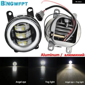 スズキ アルミ ジムニー FJ 35855-2014 DRL LED 12V H11 フォグランプ アセンブリ フォグランプ - Aluminum-Angel eye