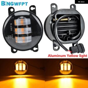 スズキ アルミ ジムニー FJ 35855-2014 DRL LED 12V H11 フォグランプ アセンブリ フォグランプ - Aluminum yellow