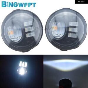 インフィニティ QX QX50 QX56 QX70 2006-2015 車 LED フォグライト デイタイム ランニングライト DRL 12V FOGLIGHT FOGLAMPS - Double LED-White