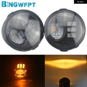 インフィニティ QX QX50 QX56 QX70 2006-2015 車 LED フォグライト デイタイム ランニングライト DRL 12V FOGLIGHT FOGLAMPS - Double LED-Yellow