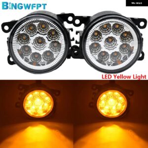 フォグランプ H11 12V ヘッドライト シトロエン DS4 2011-14 フォグランプ アセンブリ デイタイム ランニングライト - LED-Yellow