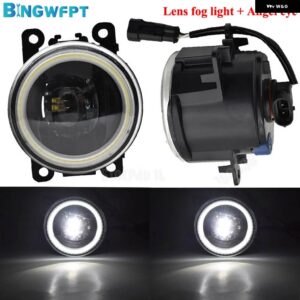 2ピース フォグライト エンジェルアイ フォグランプ DRL 車 H11 LED 12V アキュラ TSX 2011-2014 アキュラ RDX 2013 2014 2015 - LED-Lens-Angel eye