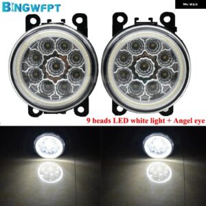 2ピース フォグライト エンジェルアイ フォグランプ DRL 車 H11 LED 12V アキュラ TSX 2011-2014 アキュラ RDX 2013 2014 2015 - 9beads-Angel eye