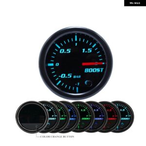 2インチ 52MM 7色 タコメーター RPM ブーストゲージ 水温計 LED デジタル表示ゲージ とカップ - boost gauge