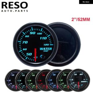 2インチ 52MM 7色 タコメーター RPM ブーストゲージ 水温計 LED デジタル表示ゲージ とカップ - Water temp gauge