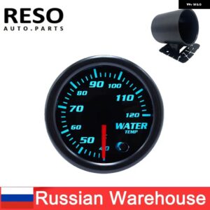 2インチ 52MM 7色 タコメーター RPM ブーストゲージ 水温計 LED デジタル表示ゲージ とカップ - water gauge with cup