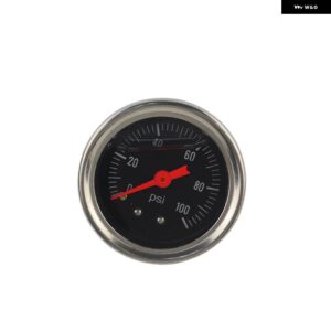 燃料圧力ゲージ 液体0-100 PSI 0-160PSI 0-11 KPA油圧ゲージ 1/8インチNPTブラック/ホワイト - black