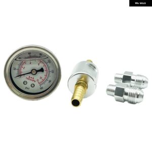 燃料圧力ゲージ 液体0-100 PSI 0-160PSI 0-11 KPA油圧ゲージ 1/8インチNPTブラック/ホワイト - adaptor Kit