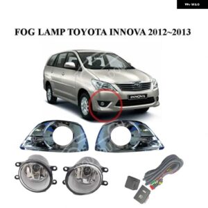 INNOVA KIJANG 2012 2013 下向き 防水 フォグランプ / フォグランプ / フォグランプ カバー - (WHITE)CHROME 1 SET