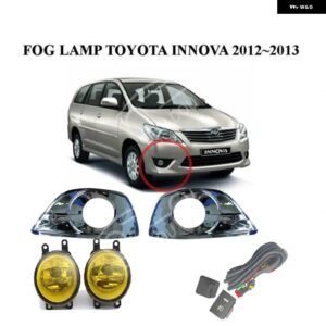 INNOVA KIJANG 2012 2013 下向き 防水 フォグランプ / フォグランプ / フォグランプ カバー - (YELLOW)Chrome 1 SET