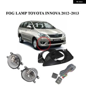 INNOVA KIJANG 2012 2013 下向き 防水 フォグランプ / フォグランプ / フォグランプ カバー - (WHITE)BLACK 1SET