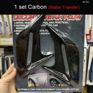 2個 サイドエアベント 換気グリルカバー 吸気フード 装飾 外装 ステッカー