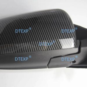 1ピース LHD 無塗装カーボンサイドミラー ランサー EX 2007-2019 5 ワイヤー 自動折りたたみ パーキング ガラスフォルティス GT CX CY CZ - Right Carbon