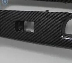 1ピース LHD カーボンブラック WINDOWS スイッチ カバー ランサー CY ボード FORTIS CX ドア 装飾 プレート EVO 10 X 5716A087 - right rear carbon