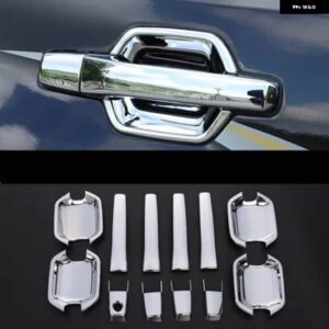 4 8 12個 ドアアウトサイドハンドル パジェロ V70 V90 V80 V60 クローム モンテロ V97 V73 V87 ドアボウルカーボン ステッカー - chrome 12