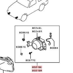 1 2個 フォグライト パジェロ V30 1989-1999 MR376097 フロントコーナーライト モンテロ V20 フロントクリアランスランプショーグン V40 - 2 lamp
