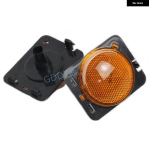 1ピース LED サイドフロントフェンダー ランプ ウィンカーライト ラングラー JK 2007-2015 マーカーサイドランプクリアランスライト電球付き - Pair