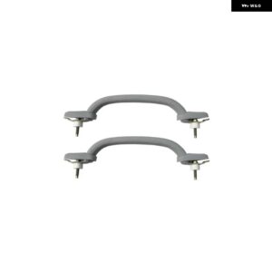 1個 グレーブラウンレザー トップハンドル パジェロ V10 V20 MR748985 1985-2000 ルーフレスト モンテロ V30 V40 安全グリップ SHUGUN - 2 gray