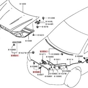 1 4個 フードカバー ASX ボンネット ゴム耐候性 ストリップ フロントカバー シール ストリップ ウェザー ストリップ 5902A134 5902A171 - 4 pieces