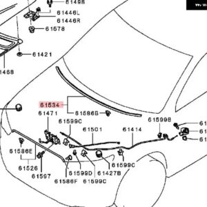 1 4個 フードカバー ASX ボンネット ゴム耐候性 ストリップ フロントカバー シール ストリップ ウェザー ストリップ 5902A134 5902A171 - 5902A006