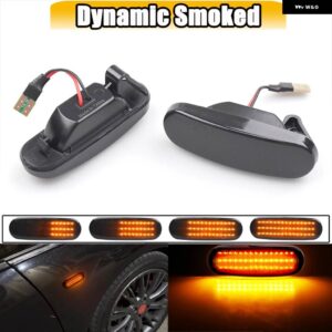 LED ダイナミック サイド マーカー ライト スモーク フィアット スティーロ パンダ プント エボ クボ ムルティプラ リネア アイデア グランデ ドブロ アバル - Dynamic Smoked