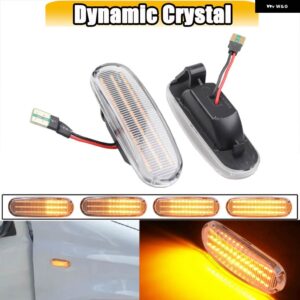 LED ダイナミック サイド マーカー ライト スモーク フィアット スティーロ パンダ プント エボ クボ ムルティプラ リネア アイデア グランデ ドブロ アバル - Dynamic Crystal