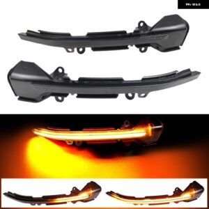 2個 サイドウイングスクロール ダイナミック ウインカー ウィンカーライト シート レオン III MK3 5F ST FR クプラアロナ KJ7 2013 2014 2015 2017 2018 - Dynamic black