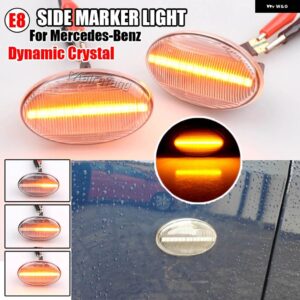 スクロール点滅ウインカーランプ LED ダイナミック サイドマーカー ライト ベンツスマート W450 W452 A クラス W168 ヴィト W639 W447 シタン W415 - Dynamic Crystal