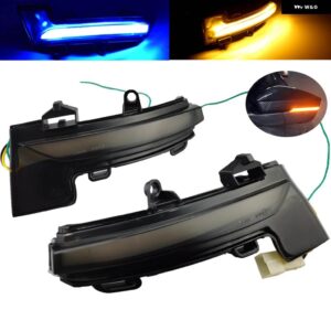 ダイナミック LED ウインカー ウインカー シュコダ オクタビア MK3 A7 5E ミラー VW T-ROC TROC 2014 2015 2017 2018 2019 T-CROSS NIVUS - Blue-Yellow