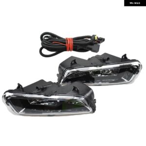 2個 左/右フロントバンパー 8 LED フォグ デイタイム ランニングライト ポロス 6R 2010-14 ハロゲン フォグランプ - Halogen-wire