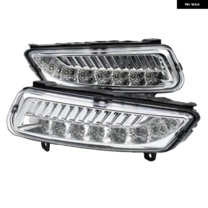 2個 左/右フロントバンパー 8 LED フォグ デイタイム ランニングライト ポロス 6R 2010-14 ハロゲン フォグランプ - LED