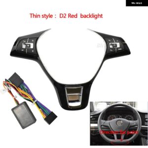 VW MK6 ゴルフ 7 ポロ 2014-2019 ジェッタ 2017-2019 多機能ステアリングホイール ボタンスイッチ 音量ボタン オーディオ スイッチ ボタン - Style D2 Thin