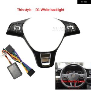 VW MK6 ゴルフ 7 ポロ 2014-2019 ジェッタ 2017-2019 多機能ステアリングホイール ボタンスイッチ 音量ボタン オーディオ スイッチ ボタン - Style D1 Thin