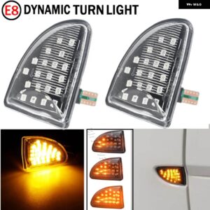 1ペア LED ダイナミック カーウインカーサイドミラー マーカー ウィンカーライト ランプスマートフォーツー 451 MK1 MKII 2007-2015 - Fullstar Crystal