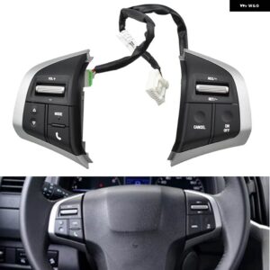 オーディオ ボリュームステアリングホイール スイッチ 多機能音楽メディア電話コントロールスイッチ いすゞ D-MAX 2015-18 DMAX - silver black