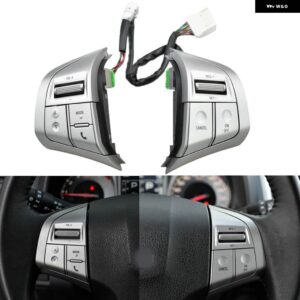 オーディオ ボリュームステアリングホイール スイッチ 多機能音楽メディア電話コントロールスイッチ いすゞ D-MAX 2015-18 DMAX - Silver