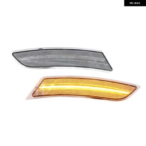キャデラック XTS 2013-17 オートフェンダー フレアランプアンバー LED バンパー サイドマーカー ライト OEM: 20874071 20874072 - clear