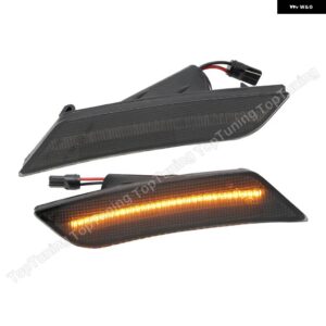 2X キャデラック ATS 2013 2014 キャデラック XT5 2017-20 フロント アンバー LED サイド マーカー ライト ランプ OEM #:22941174 - smoke
