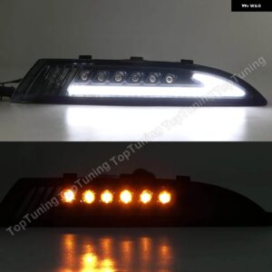 2個 ダイナミック LED サイドマーカー ランプ ウィンカーライト VW シロッコ 2008-13 フロント デイタイム ランニングライト - Smoke No Dynamic
